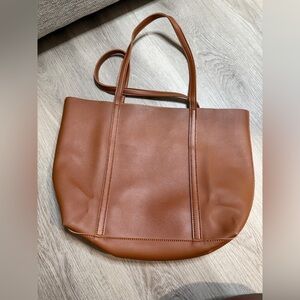 Chic Brown  Leather Tote Bag